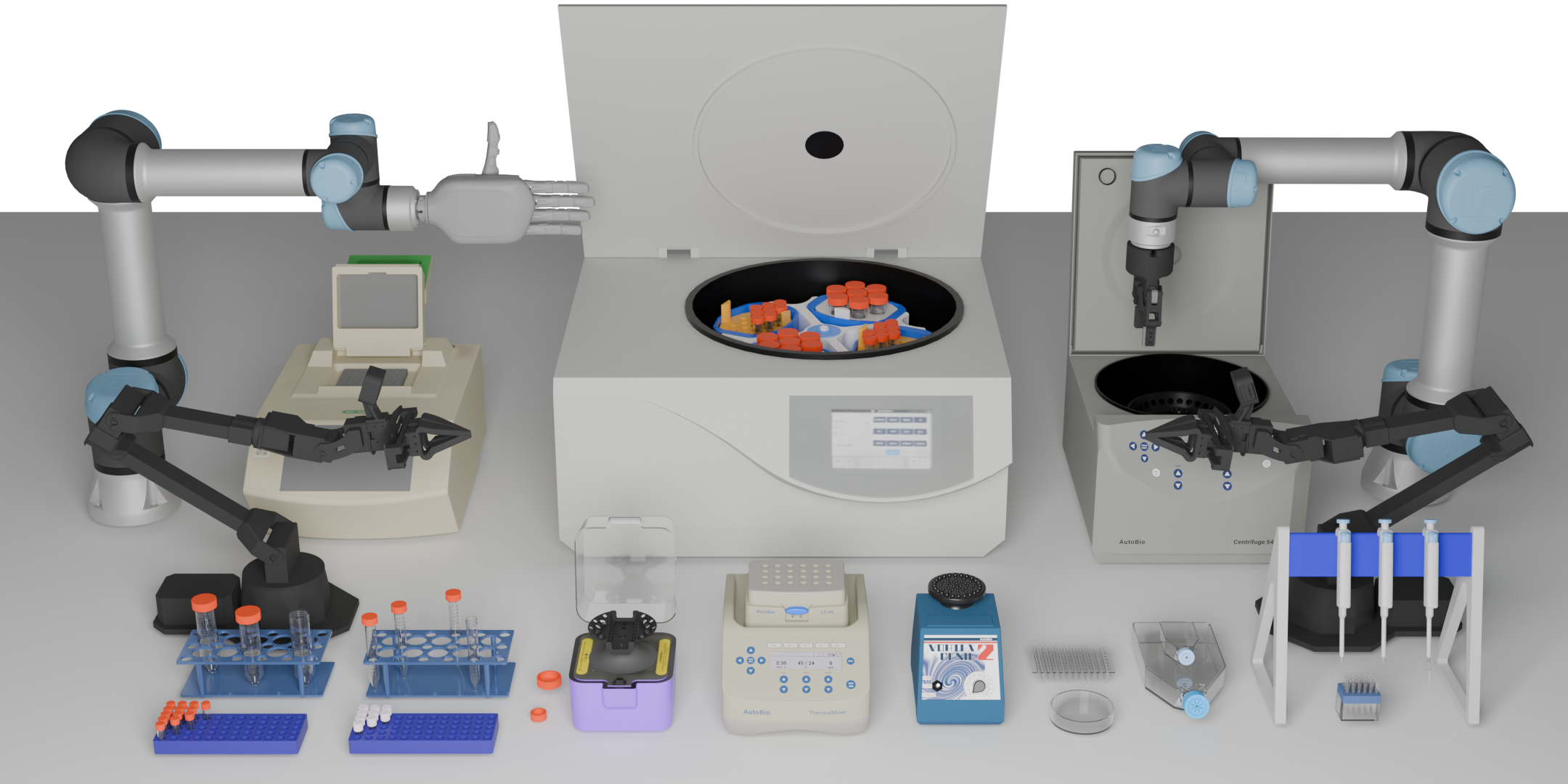 Bio Lab Robot AutoBio: Simulation and Benchmark for Robotic Automation in Digital ...